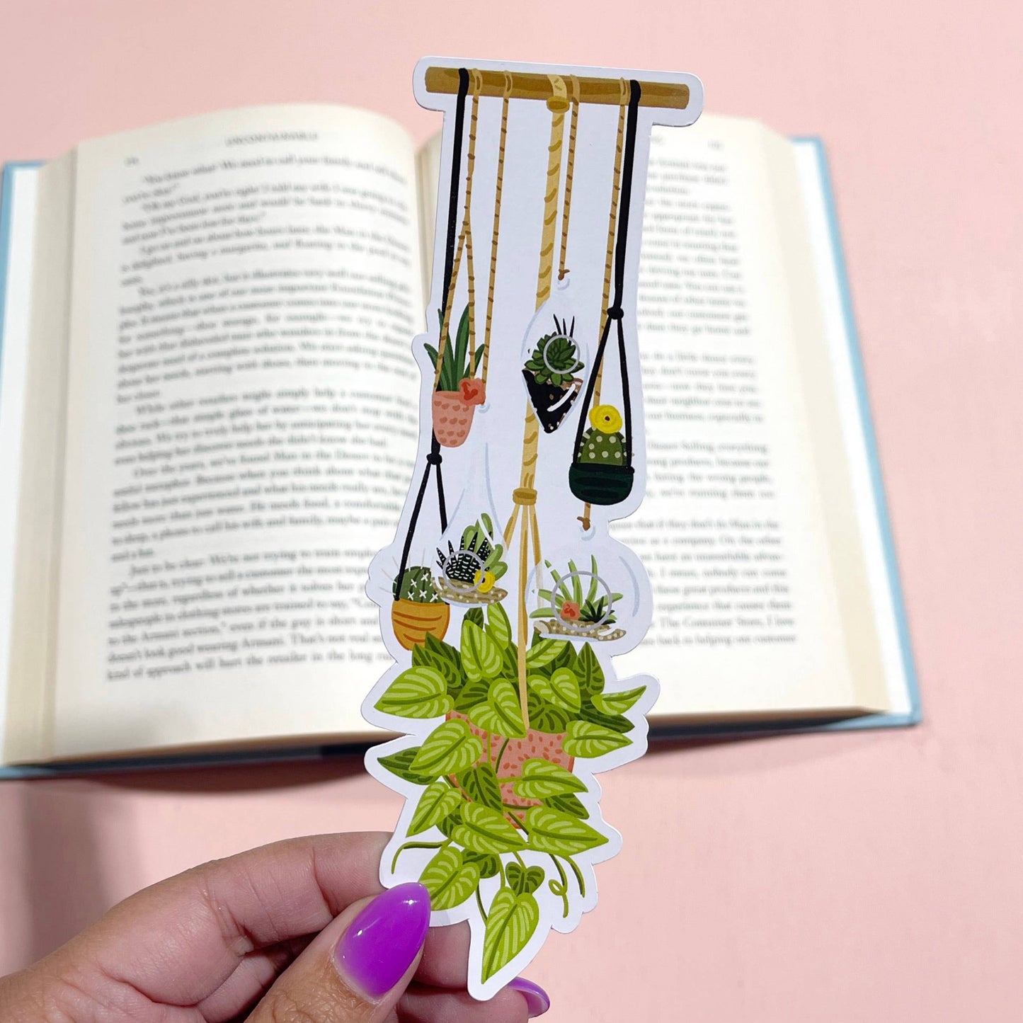 Hanging Plants Die Cut Bookmark