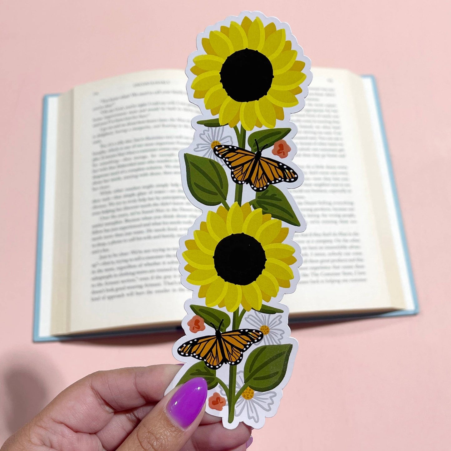 Sunflowers Die Cut Bookmark