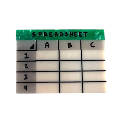 Spreadsheet Alligator Hair Clip