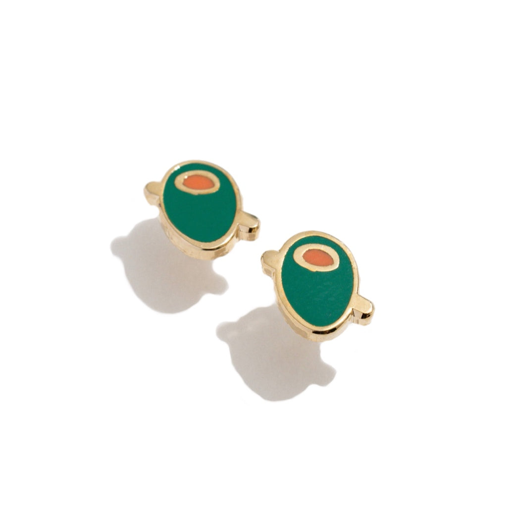 Olive Stud Earrings