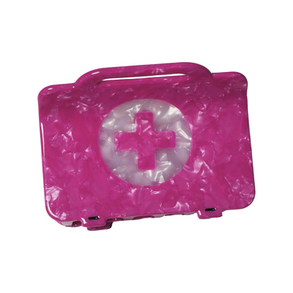 Pink First Aid Kit Claw Clip