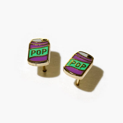 Soda Pop Can Stud Earrings