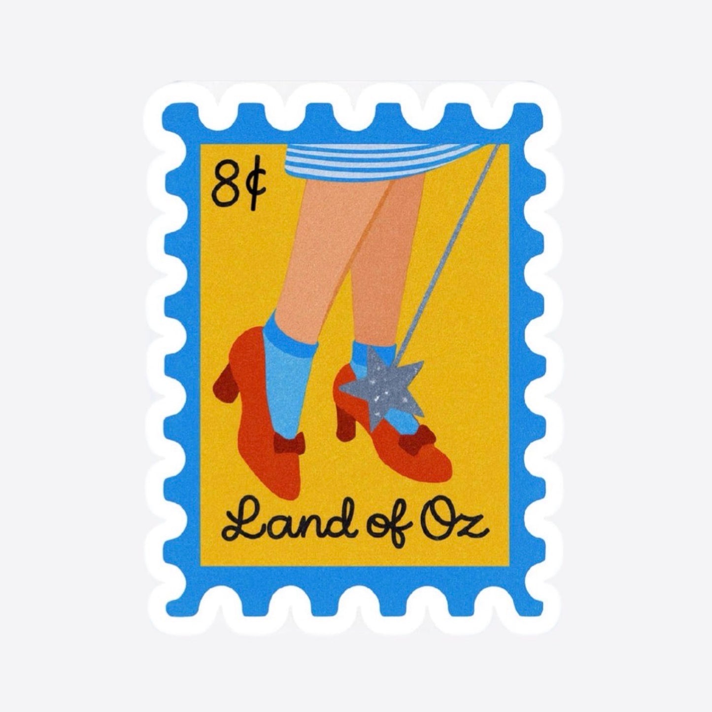 Land of Oz Postage Stamp Sticker