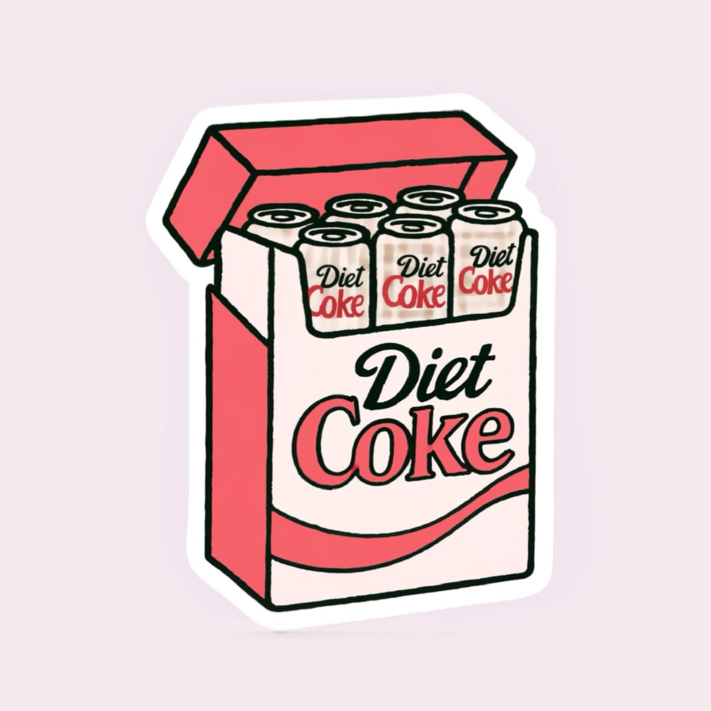 Diet Coke Fridge Cigarettes Sticker