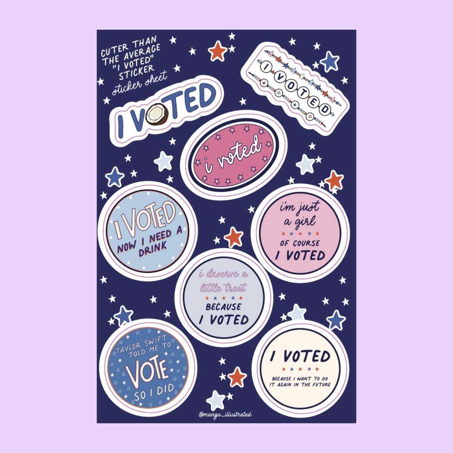 I Voted Sticker Sheet