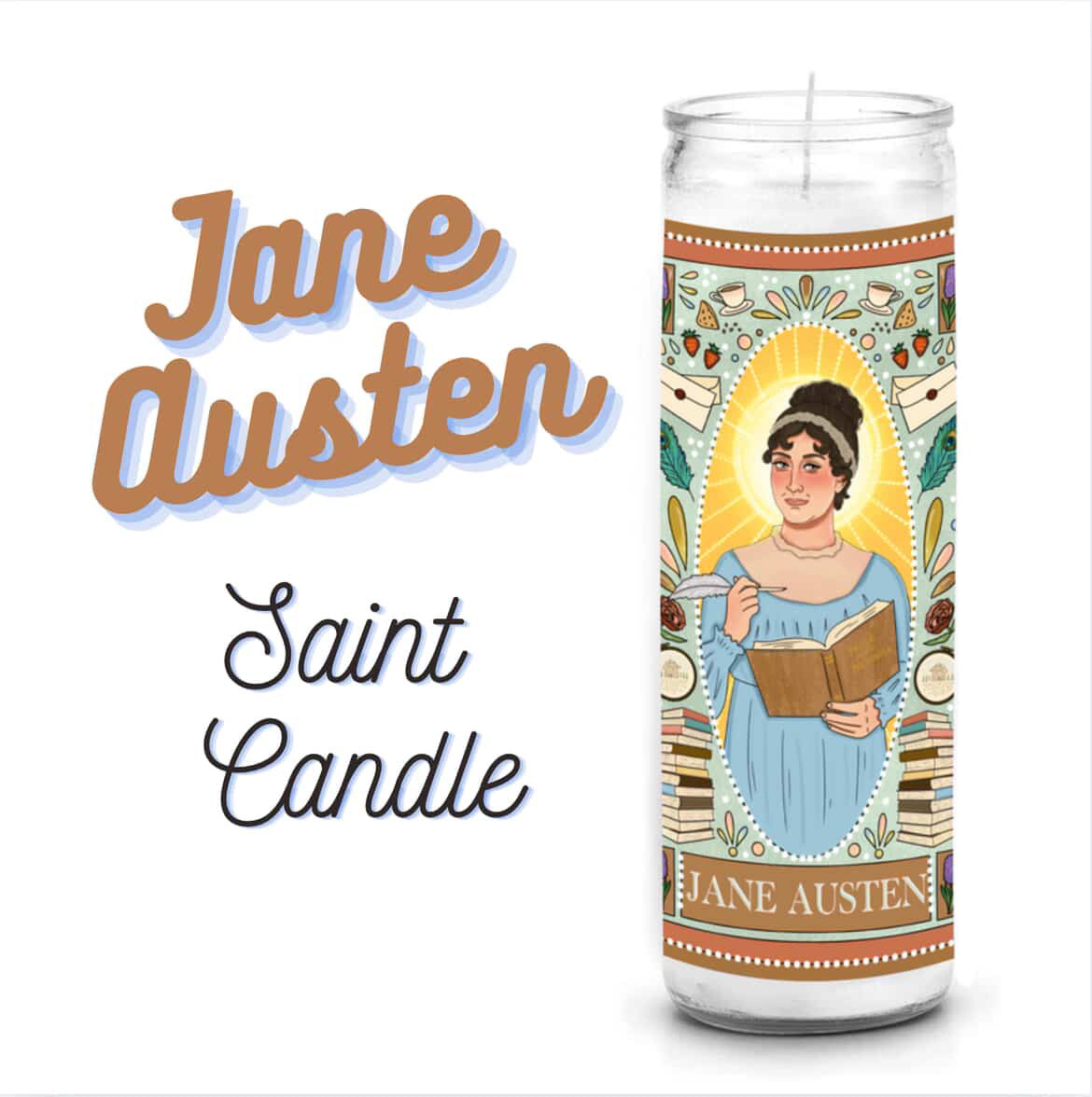 Saint Jane Austen Candle