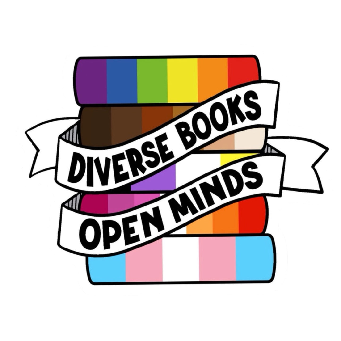 Diverse Books Open Minds Sticker