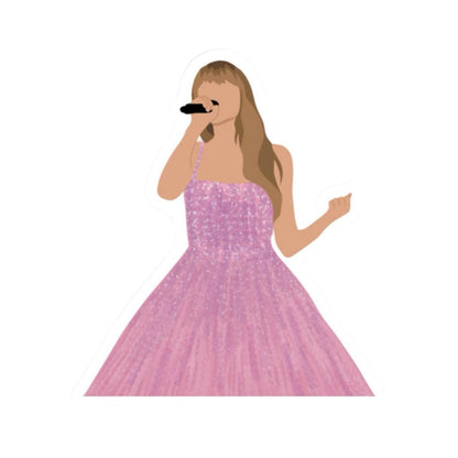 Taylor Swift Pink Dress Sticker