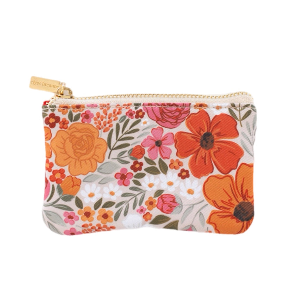 Rosewood Blooms Coin Pouch