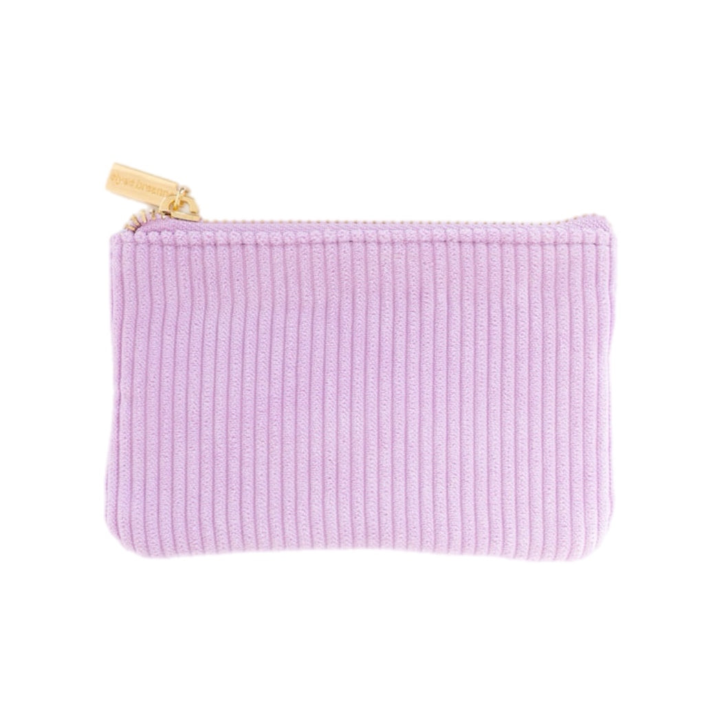 Lilac Corduroy Coin Pouch