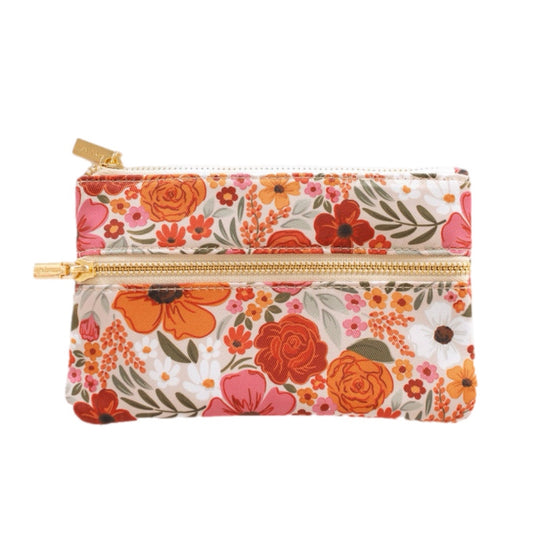 Rosewood Blooms Pencil Pouch