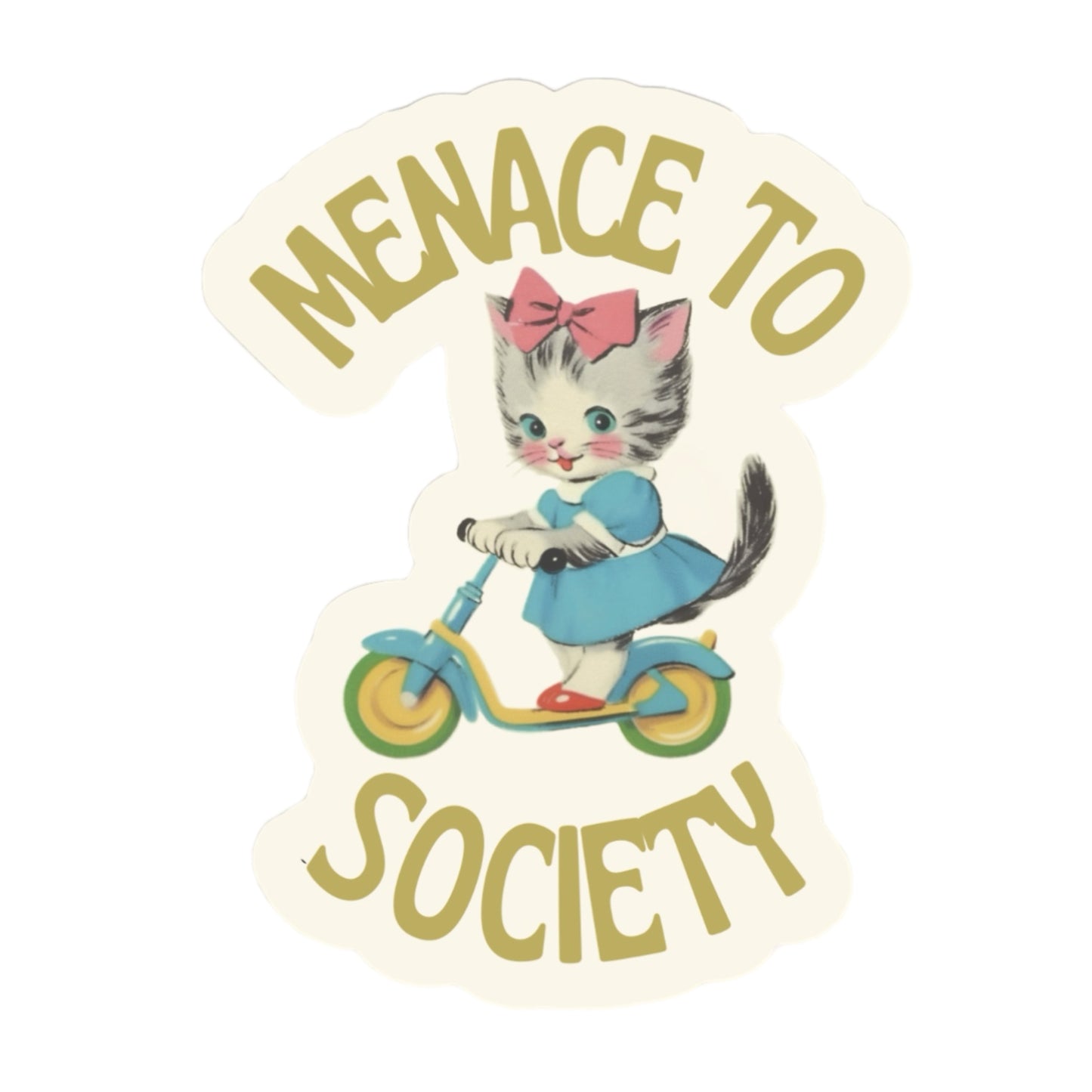 Menace to Society Cat Sticker