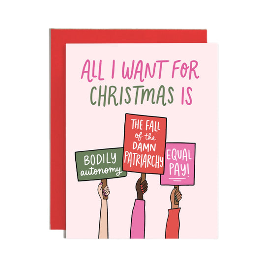 Feminist Christmas List Holiday Card