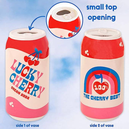 Lucky Cherry Cream Soda Ceramic Vase