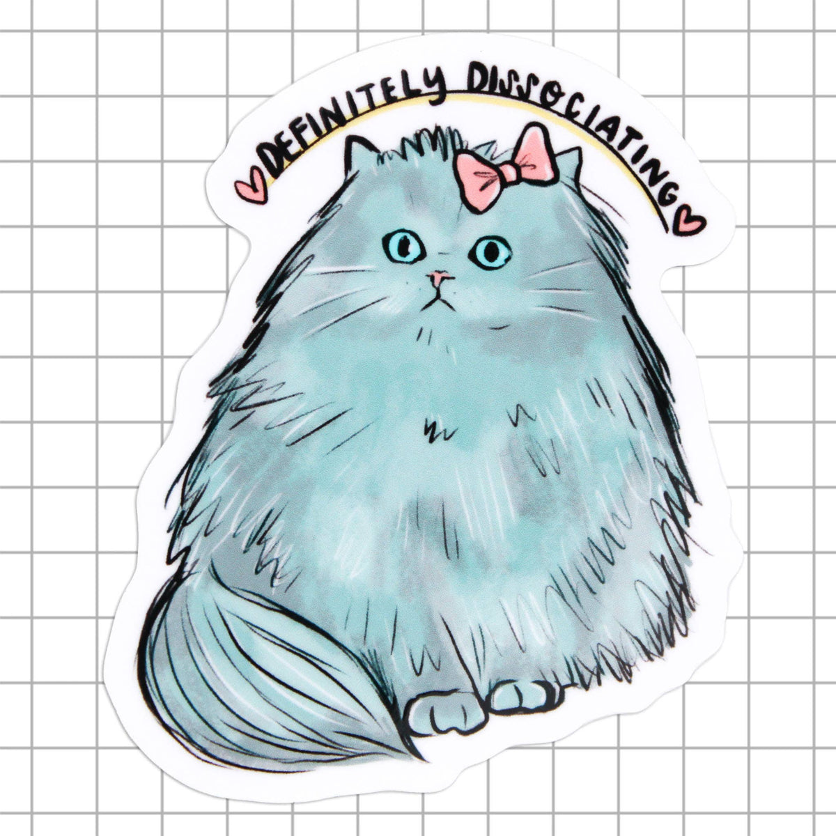 Definitely Dissociating Cat Sticker
