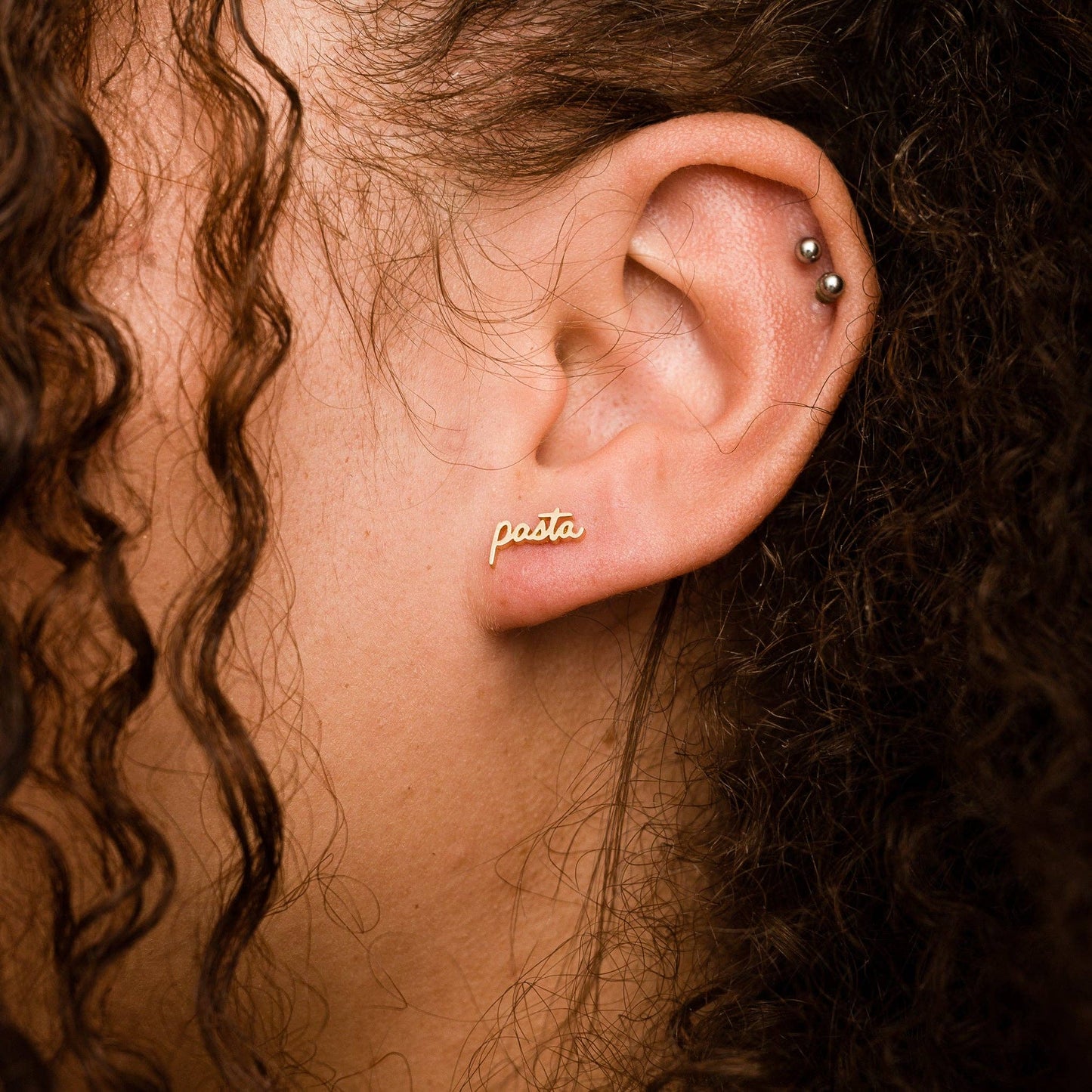 Pasta Single Stud Earring