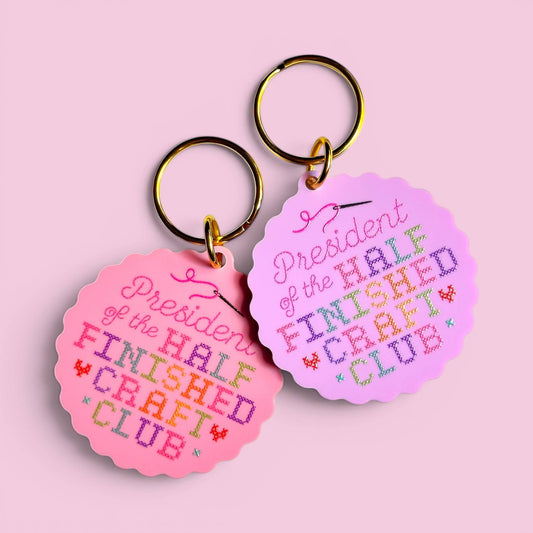 Half Finished Craft Club Keychain (Pink)