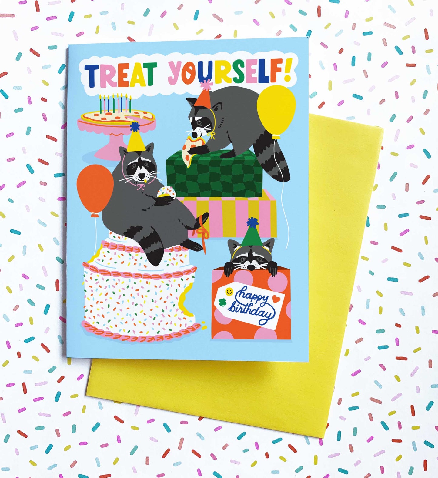 Party Raccoons Birthday Card