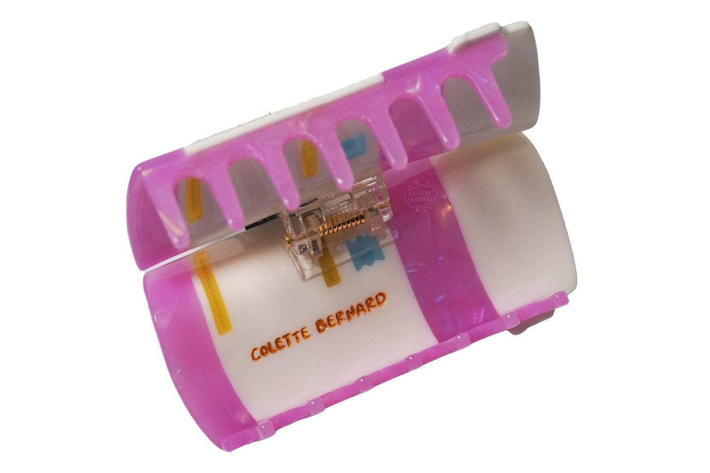 Pink Prescription Bottle Claw Clip