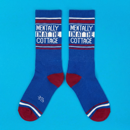 Mentally I'm At The Cottage Retro Crew Socks