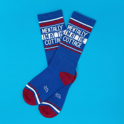 Mentally I'm At The Cottage Retro Crew Socks