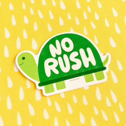 No Rush Turtle Sticker