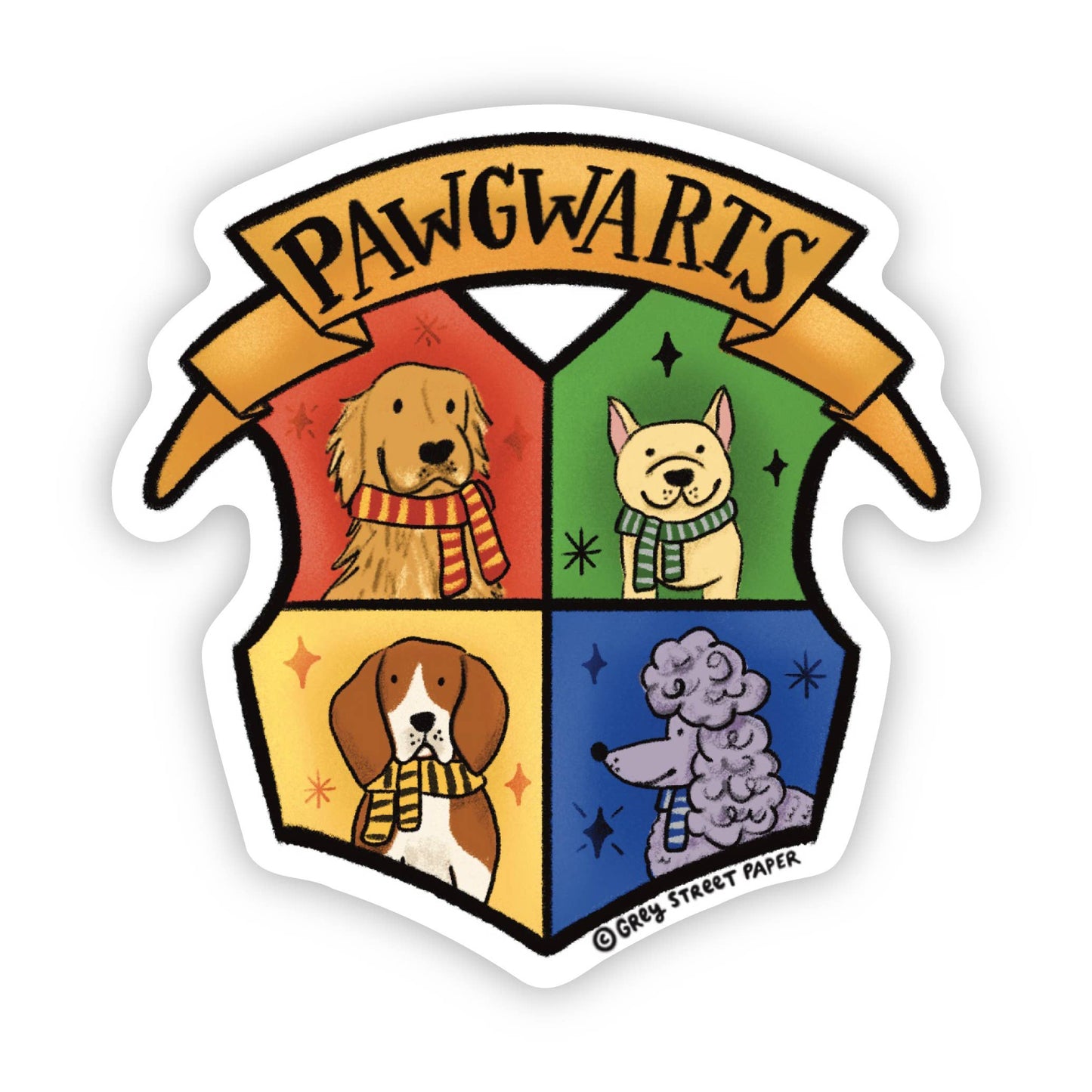 Dog Pawgwarts School Sticker