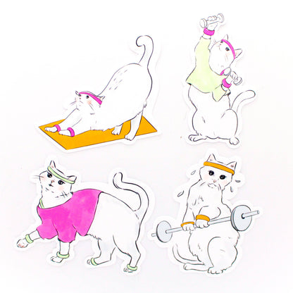 Gym Cats Sticker Pack