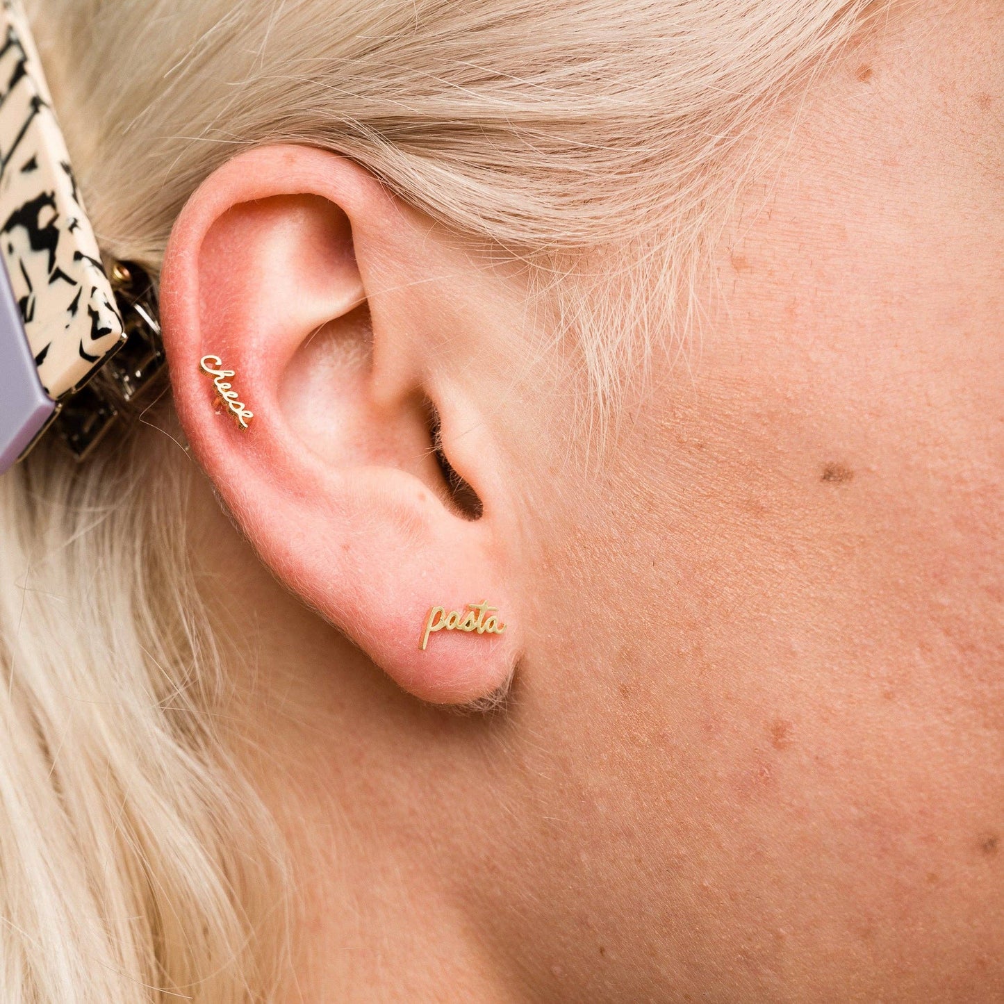 Pasta Single Stud Earring