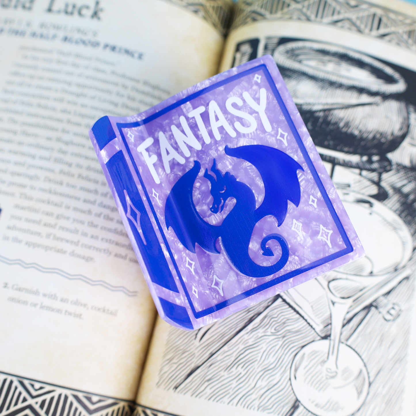 Fantasy Book Claw Clip