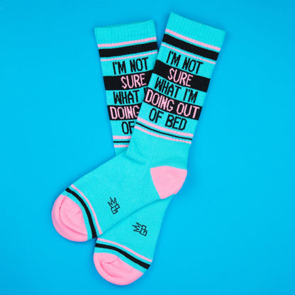 I'm Not Sure What I'm Doing Out Of Bed Gym Crew Socks