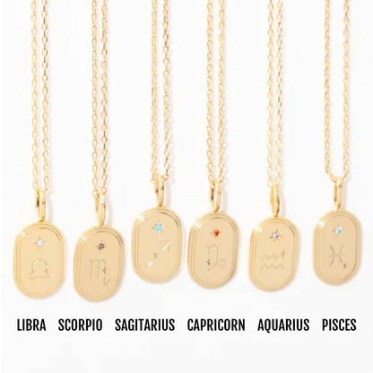 Zodiac Birthstone Pendant Necklace: Sagittarius