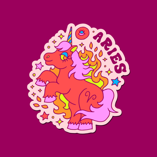 Astrology Unicorn Sticker: Aries