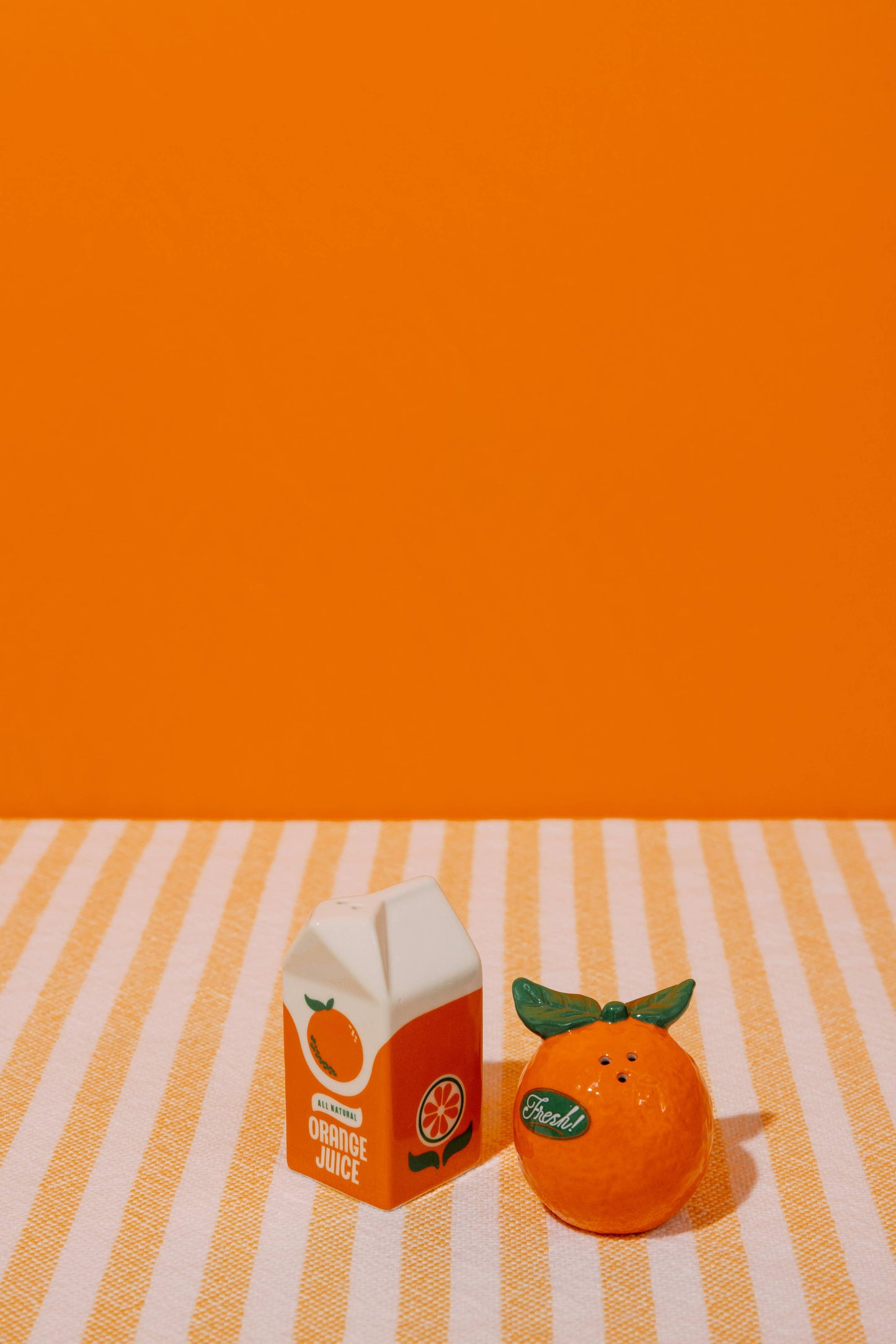 Orange Salt and Pepper Shakers