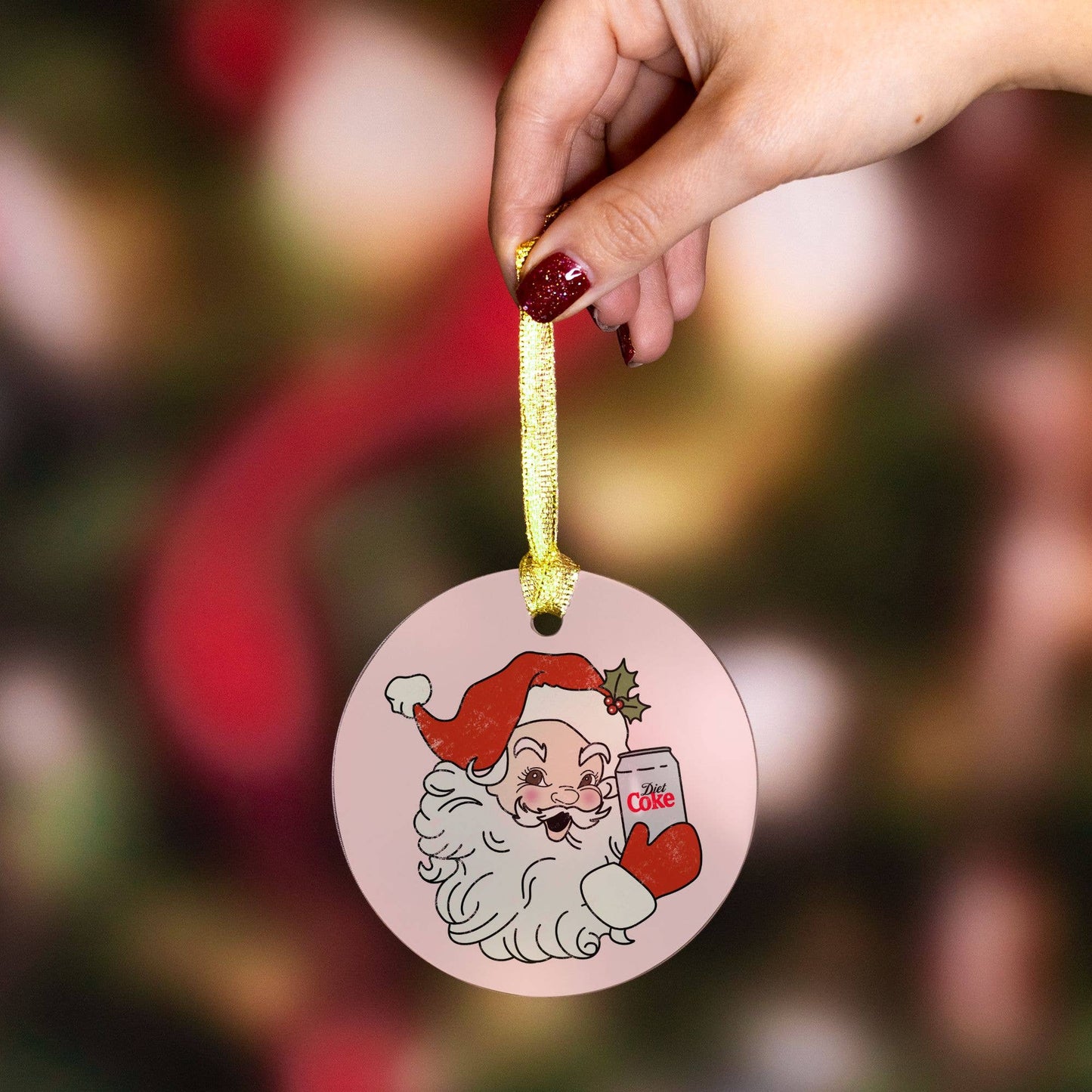 Santa Diet Coke Ornament