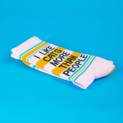 I Like Cats More Than People Gym Crew Socks