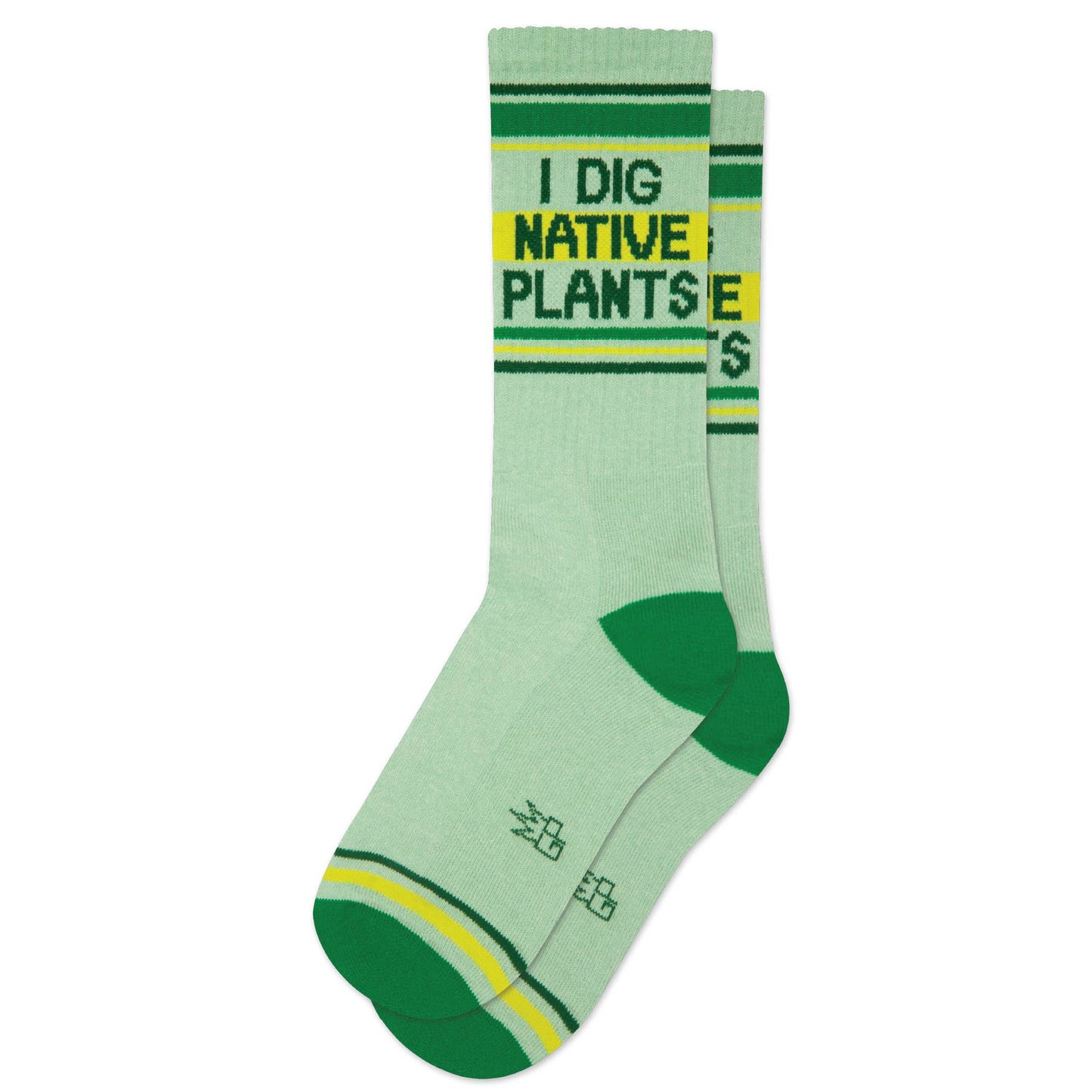 I Dig Native Plants Retro Crew Socks