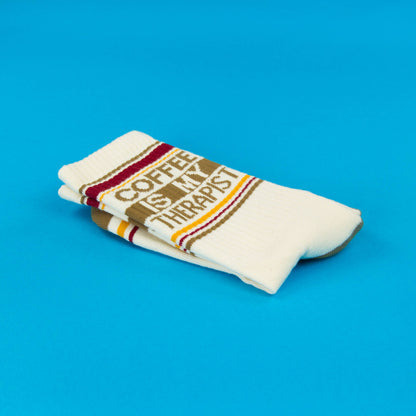 Coffee Is My Therapist Retro Crew Socks