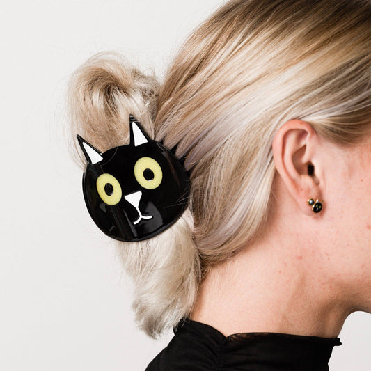 Black Cat Claw Clip