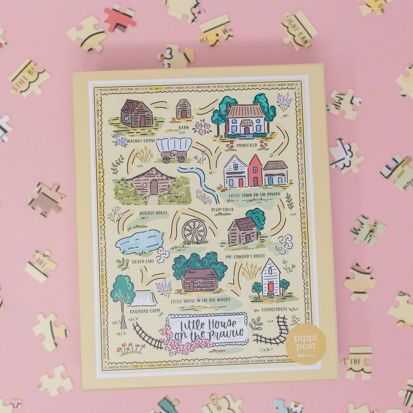 Little House on the Prairie Map 500 Piece Puzzle