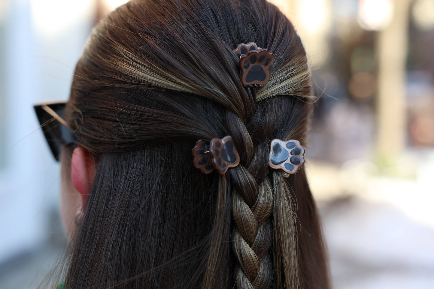 Paw Print Mini Claw Clip