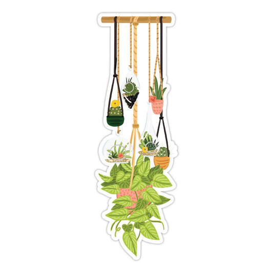 Hanging Plants Die Cut Bookmark