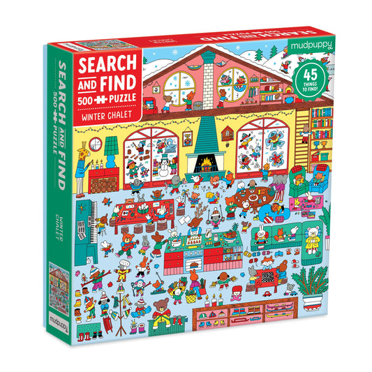 Winter Chalet 500 Piece Search & Find Puzzle