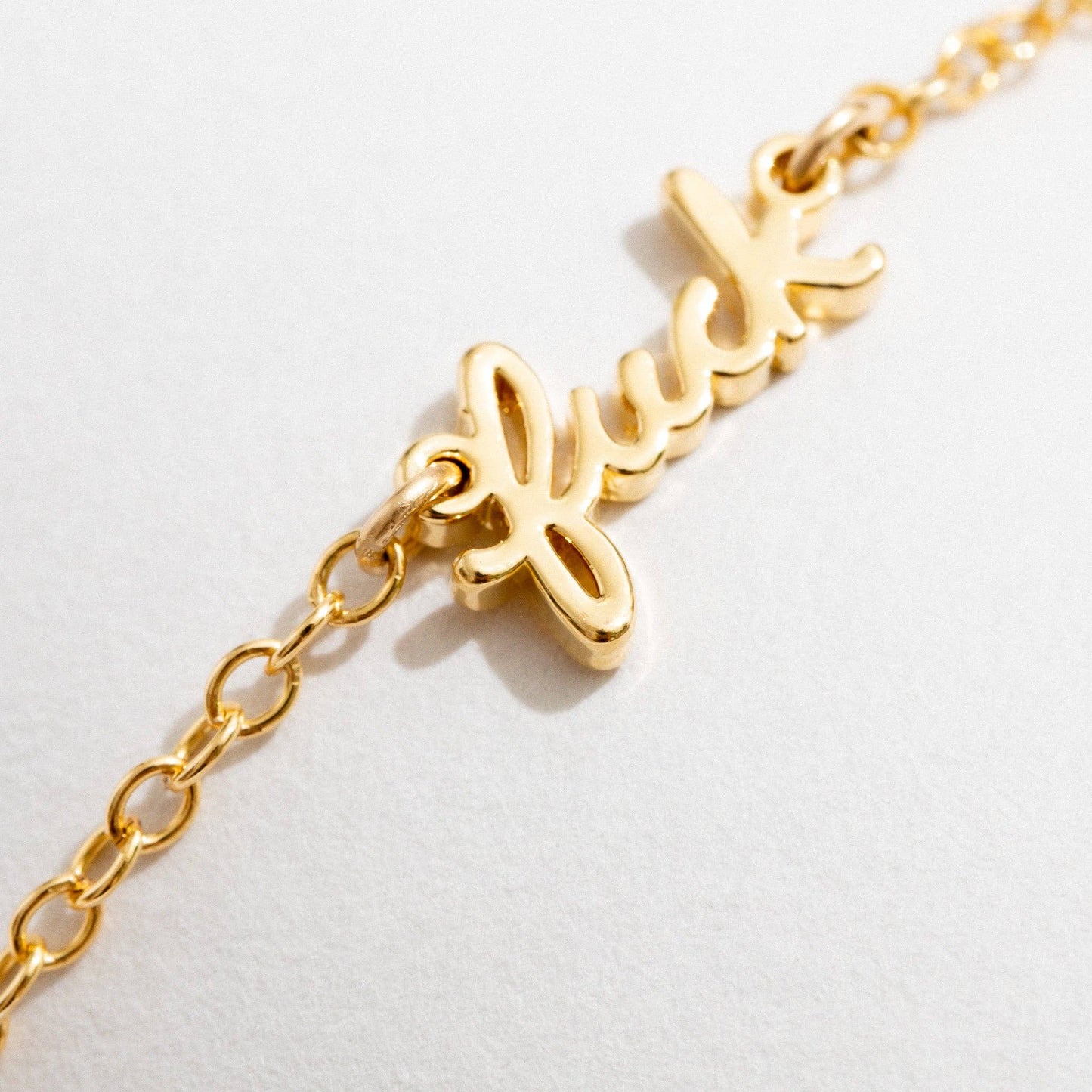 Fuck Script Bracelet (14K Gold)