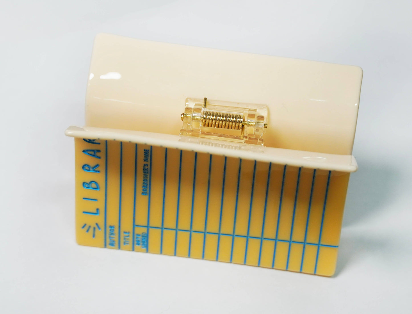 Library Card Claw Clip