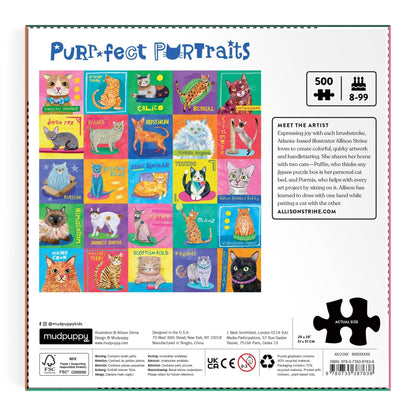 Purr-fect Portraits 500 Piece Puzzle