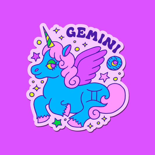 Astrology Unicorn Sticker: Gemini