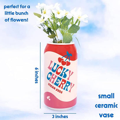 Lucky Cherry Cream Soda Ceramic Vase