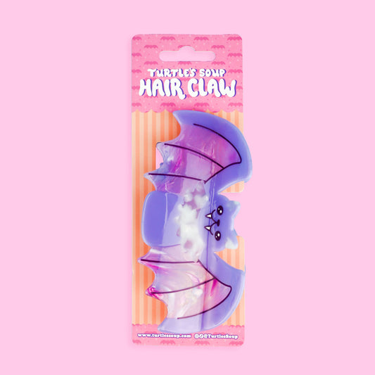 Purple Vampire Bat Claw Clip