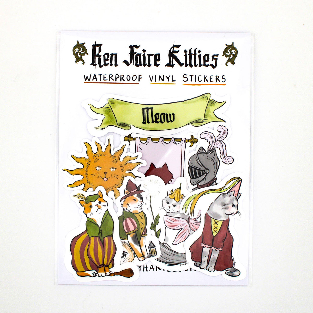 Ren Faire Kitties Sticker Pack